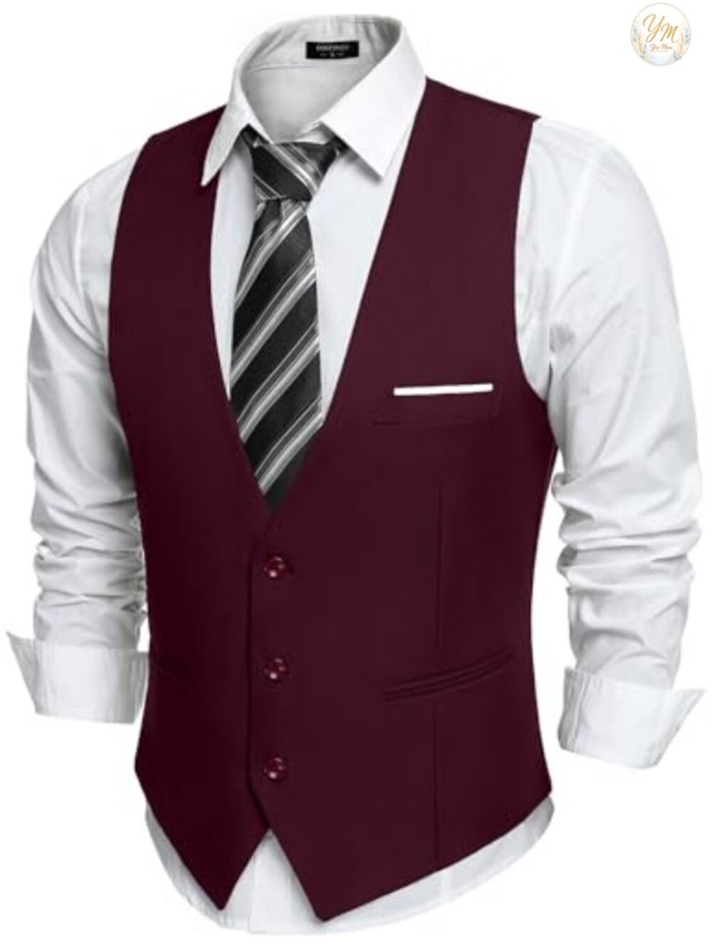 Men's Slim Fit Suit Vest Formal Dress Waistcoat Business
